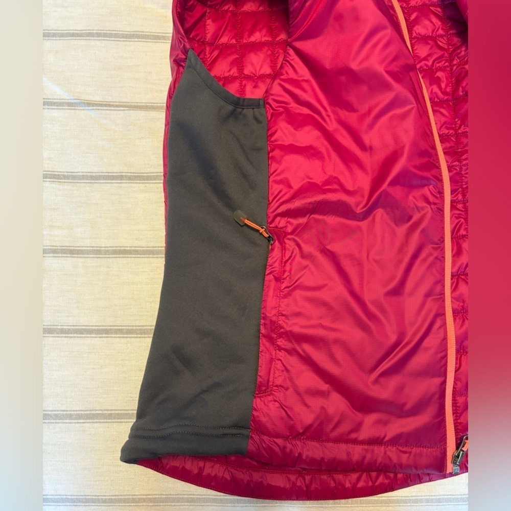 Land’s End Lightweight Puffer Vest Fuchsia Pink Orange Outdoor Hiking Running XS - Picture 6 of 7